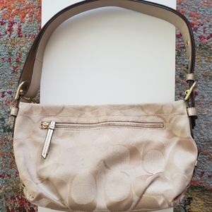 Coach Gold Signature Jacquard Shoulder Bag